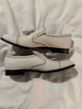 Church's Carrolyn Met 2 Straight Tip Studs Tassel Loafer *FLAWED*